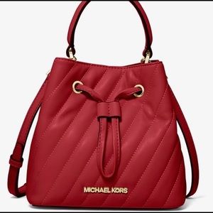 100% authentic red vegan leather Michael Kors Crossbody bag